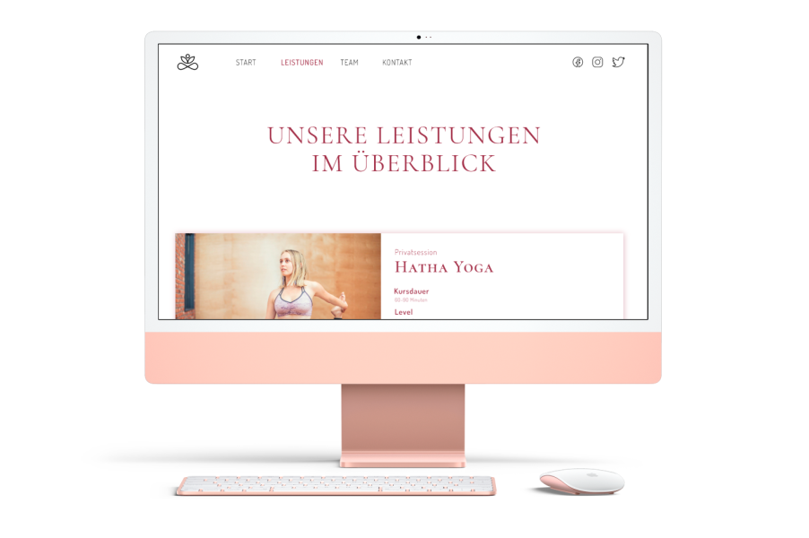 simpliWeb-Website Referenz Yogawebsite