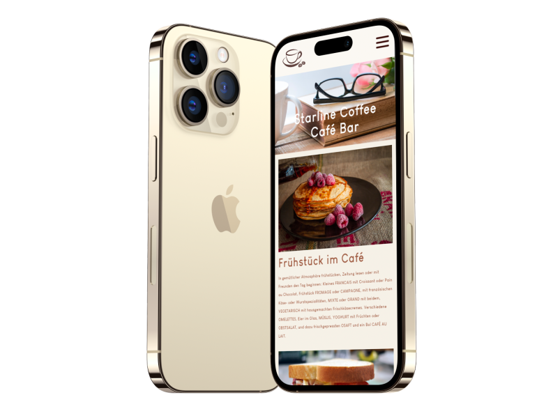 simpliWeb-Website Referenz Restaurant Cafe Website